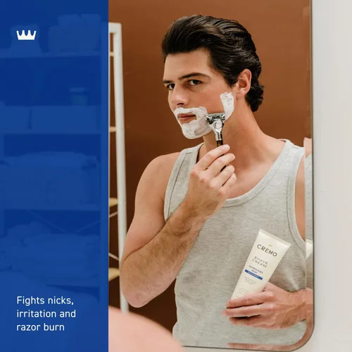 Miniatura 3 de Cremo Crema de afeitar, crema de afeitado refrescante de grado barbero, crema de afeitar increíblemente superior ultra-deslizante para hombres