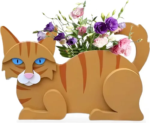 Miniatura 56 de Macetero de flores para perros, regalos para mujeres, bonitas macetas de PVC para perros, macetas para interiores y exteriores, maceta de jardín