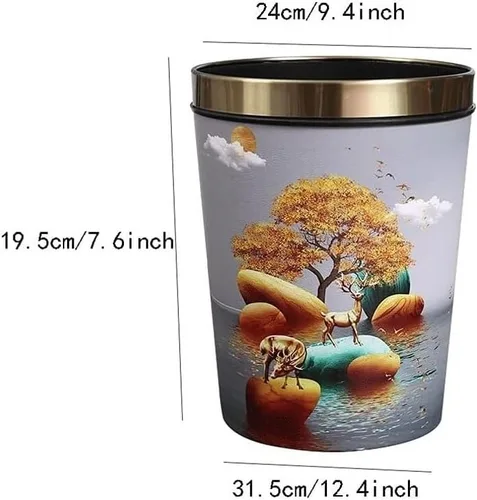 Miniatura 2 de Garbage Cans Garbage Cans, Decorative Small Trash Can Garbage Container Bin Wastebasket with Patterned Waste Baskets Basket
