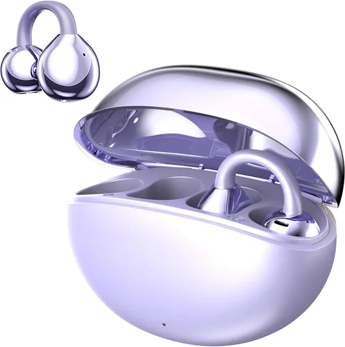 Miniatura 10 de Auriculares con clip, auriculares abiertos inalámbricos Bluetooth 5.4 con micrófono, auriculares con clip de oreja, mini auriculares para correr