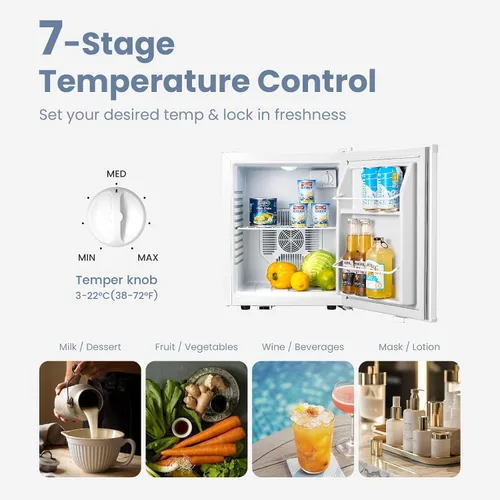 Miniatura 2 de Mini refrigerador y hielera – Mini refrigerador de 26 litros para dormitorio, refrigerador pequeño de 38 a 72 ℉ para oficina, hogar, apartamento