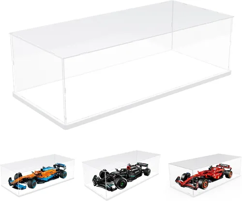 Miniatura 65 de Choowin - Caja de exhibición de acrílico para Lego Car Dodge Charger Batmobile Jazz Quartet - Caja de exhibición de acrílico transparente engrosado