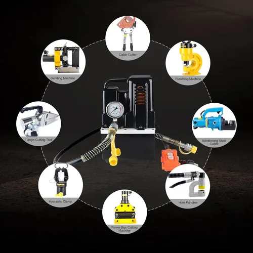 Miniatura 5 de Bomba hidráulica ATO Bomba hidráulica eléctrica de 1.2KW Válvula manual de 220 V de efecto único 10000 PSI Unidad de potencia hidráulica eléctrica
