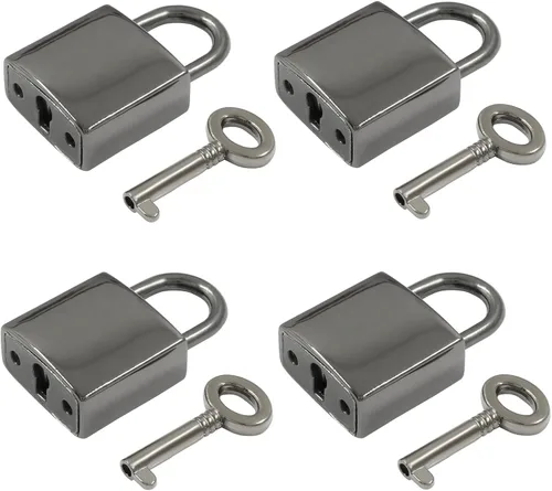 Piutouyar Mini cerradura con llave, cerradura de equipaje pequeña, candado pequeño con llaves, cerradura de diario de metal, cerradura de bronce,