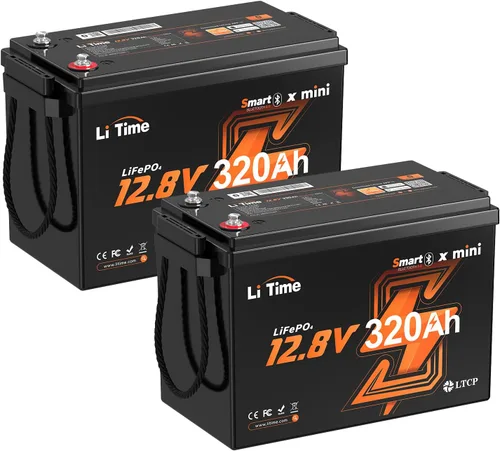 Miniatura 24 de LiTime Batería LiFePO4 de 12 V 230 Ah, recargable, de litio, más de 4000 ciclos profundos, energía de respaldo para casa rodante, remolque de viaje