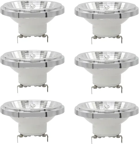 Sunlite 41828 AR111 Bombilla reflectora, COB, ángulo de haz de 12 grados, 10 vatios, (equivalente a 75 vatios), 750 lúmenes, base de terminal de