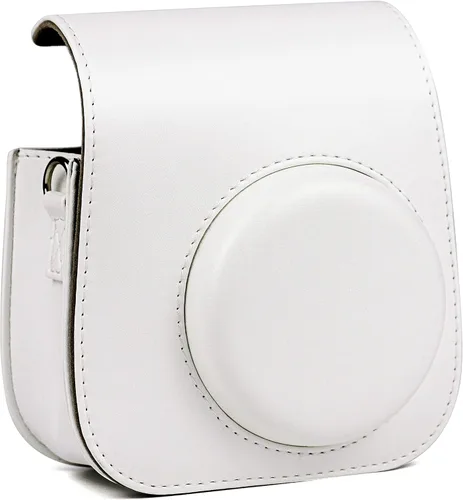Miniatura 5 de Epicgadget Funda para cámara instantánea Fujifilm Instax Mini 11, funda de PU con correa extraíble para cámara Fujifilm Instax Mini 11 (blanco)