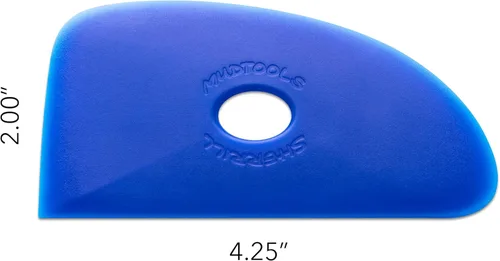 Miniatura 2 de Mudtools Costilla Polimérica Azul Tamaño 4 Firme - Triple Radio - Cerámica, Cerámica, Arcilla - B4 Azul - Firme (B4)