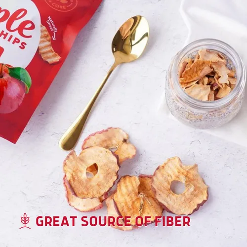 Miniatura 6 de Gourmet Nut Simple Slices Chips de manzana verdes horneadas, manzanas cultivadas en Estados Unidos, sin azúcar añadida, manzanas verdes, bolsa