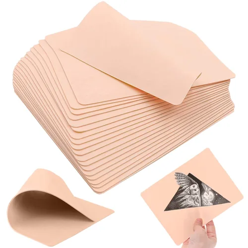 Miniatura 8 de Skins de práctica de tatuajes de piel falsa de 0.118 in - Usiriy Tattoo Skins 5pcs 8x12" 0.118 in de grosor sintético suave silicona piel práctica