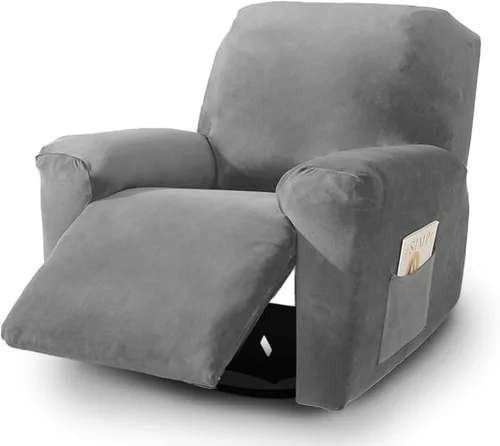 Miniatura 8 de NORTHERN BROTHERS Velvet - Funda para sofá reclinable de 3 plazas, 8 piezas, funda elástica y antideslizante, lavable, apta para mascotas y niños
