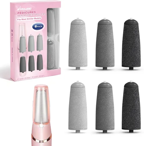 Miniatura 8 de Glowelle Removedor eléctrico de callos de pies, removedor eléctrico de callos para pies, kit de herramientas de pedicura portátil recargable, Rosa