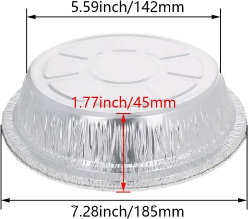Miniatura 3 de Othmro 20 sartenes de papel de aluminio de 24.3 fl oz reciclables para llevar, recipientes de alimentos de papel de aluminio, sartenes redondas