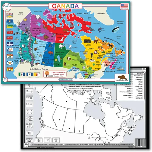 Miniatura 10 de Tot Talk Map of Africa Kids - Mantel individual educativo para niños, colección Part of Our World con actividades en la parte posterior, manteles