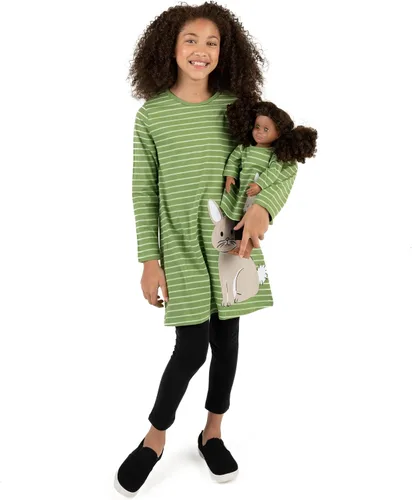 Miniatura 8 de Leveret - Conjunto de vestidos a juego para niña y para muñeca, 100% algodón, gran variedad de estilos, (tallas de 2 a 14 años)