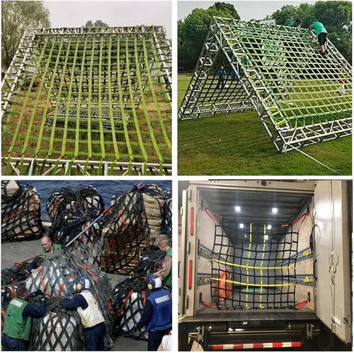 Miniatura 6 de Red de escalada para niños, obstáculos al aire libre, red de carga para escalera ninja, gimnasios de la selva, columpio, campo de obstáculos