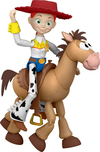 Miniatura 5 de Mattel Disney and Pixar Toy Story 5 - Figuras de acción de 7 pulgadas, 2 unidades, Jessie & Bullseye, sombrero de vaquero extraíble