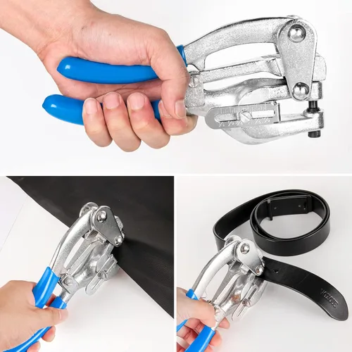 Miniatura 6 de Juego de herramientas para perforar agujeros de metal, perforadora profesional resistente para metal, mano de 3/32 a 9/32 pulgadas para chapa