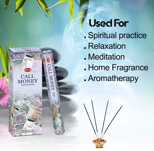 Miniatura 5 de Inspire Dream Play Call Money 6 cajas de 20 = 120 varillas de incienso con dobladillo a granel, caja de exhibición al por menor