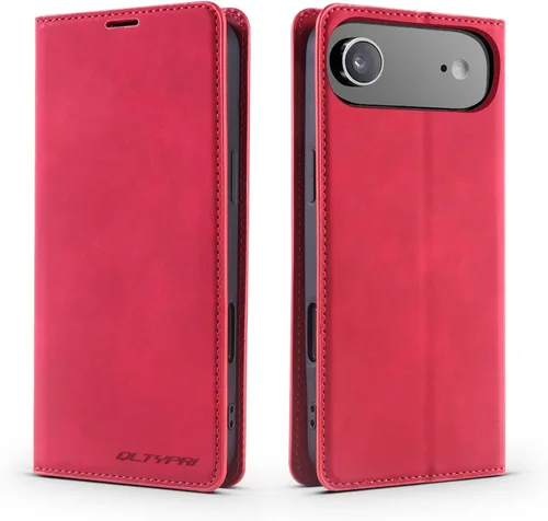 Miniatura 73 de QLTYPRI Funda para iPhone Air, Funda de piel sintética premium TPU parachoques con tarjetero Kickstand adsorción magnética oculta a prueba de golpes