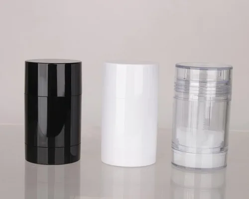 Miniatura 2 de COSIDEA 4 recipientes de desodorante vacíos redondos negros de 1.67 onzas / 1.67 onzas de llenado inferior tubos grandes para cera para el cabello