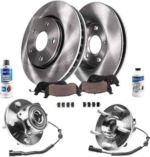 Miniatura 28 de Detroit Axle - Rotores de freno para Nissan NV2500 NV3500 NV1500 NV1500 2012-2021, repuesto de rotores de freno de disco: rotor delantero de 14.17