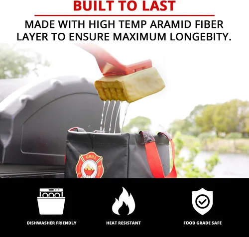 Miniatura 3 de Grill Rescue Cabezal de limpieza de raspador reemplazable para barbacoa, cepillo de parrilla sin cerdas, herramientas raspadoras duraderas y únicas