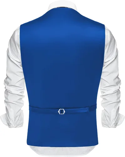 Miniatura 5 de COOFANDY Chaleco de traje de negocios para hombre, chaleco de vestir casual, chaleco ajustado