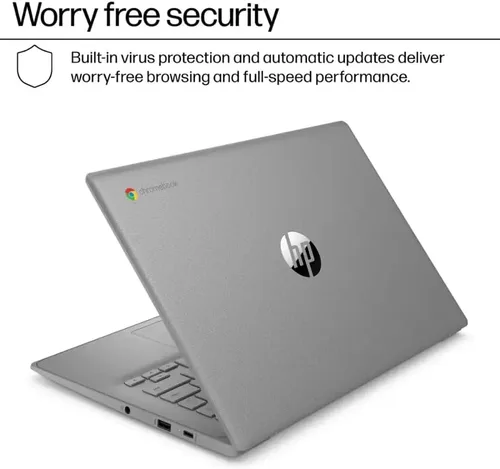 Miniatura 8 de HP Chromebook - Laptop HD de 14 pulgadas, portátil para estudiantes y negocios, Intel Celeron N4500, 4 GB de RAM, 64 GB eMMC, batería de larga