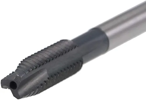 Miniatura 5 de uxcell Grifo de roscado de punta espiral M8 x 1.25, tolerancia H2 de acero de alta velocidad recubierto TICN, vástago redondo con extremo cuadrado