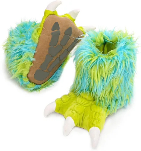 Enifine Pantuflas peludas de animales para niños y adultos, con suela de gamuza antideslizante, divertido disfraz de Halloween, cosplay, pantuflas