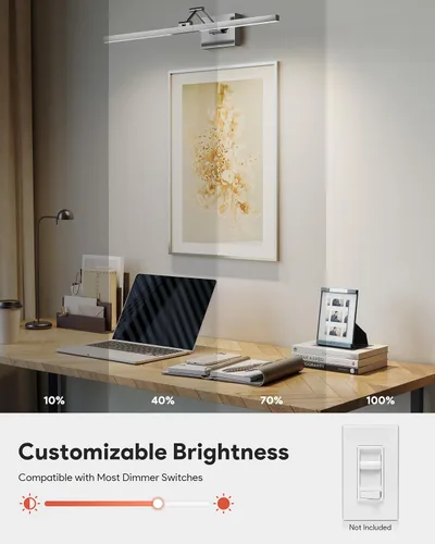 Miniatura 3 de VONLUCE Luz LED de Tocador de Baño de 30", Luces LED Modernas de Tocador 3CCT con Brazo Giratorio de Cabezal Rotativo de 360°, Lámpara de Baño