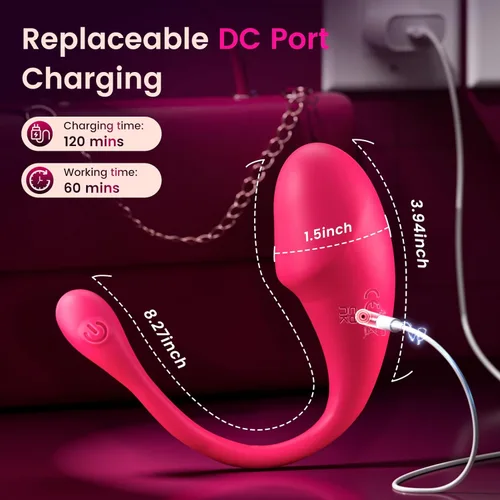 Miniatura 8 de ECRVOM Vibrador de juguetes sexuales, consolador portátil, con control de aplicación, vibradores de huevos con 10 vibraciones, recargable punto G
