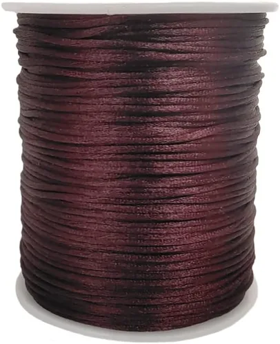Miniatura 15 de 2.0mm Hilo de Cordón de Seda de Nylon para Cuentas de Macramé, Pulseras, Nudos Chinos, Collares, Joyería 109 Yardas (Verde Oscuro)