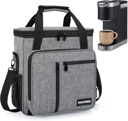 Miniatura 9 de Bolsa de transporte OUUTMEE para cafetera compatible con Keurig K-Mini o K-Mini Plus, bolsa de almacenamiento portátil para cafetera de una sola