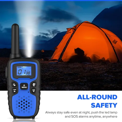 Miniatura 8 de Wishouse Walkie Talkies para Niños y Adultos - Radios de 2 Vías Recargables de Largo Alcance, Regalo, Accesorios para Senderismo, Equipo de Camping