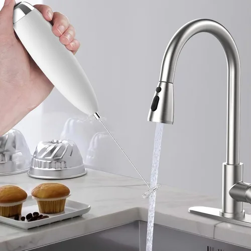 Miniatura 3 de Espumador de mano para café, espumador de leche mejorado, batidor de matcha, mezclador de bebidas eléctrico, mini batidor de mano, mini batidor