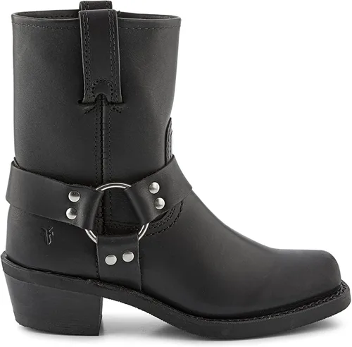 Miniatura 2 de Frye Arnés 8R Botas para mujer hechas de cuero italiano lavado y engrasado con construcción Goodyear Welt, suela de goma y tacón de cuero apilado