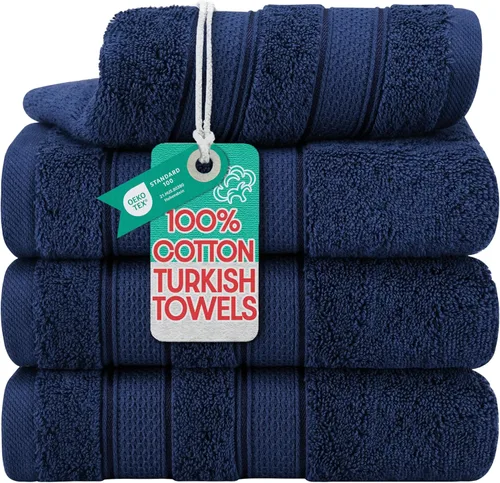 Miniatura 43 de American Soft Linen - Juego de toallas de mano Salem, 4 unidades de lujo de 600 GSM, 100 % algodón para baño, toallas de 13 x 13 pulgadas de mano