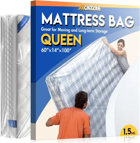 Miniatura 17 de Bolsa de plástico para colchón para mudanza y almacenamiento, funda impermeable para colchón, protector de colchón para suministros de mudanza
