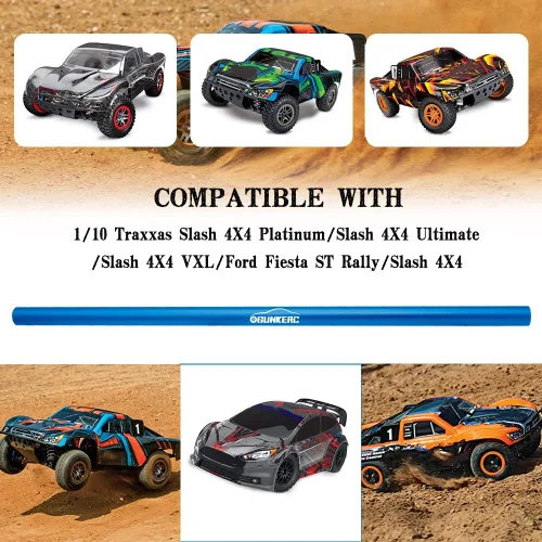 Miniatura 3 de Eje de transmisión de aleación de aluminio RC Actualización perfecta para el eje de transmisión central Traxxas 4X4 (azul)