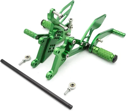 Miniatura 2 de Krace Juego de estriberas delanteras para motocicleta, reposapiés, pedales de cambio de freno, totalmente ajustables, apto para Yamaha YZF R6
