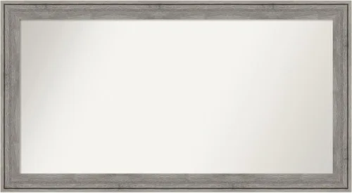 Miniatura 275 de Amanti Art Espejo de pared personalizado no biselado (24.5 x 24.5 pulgadas), marco gris marrón alta, varios tamaños personalizados, espejo de baño