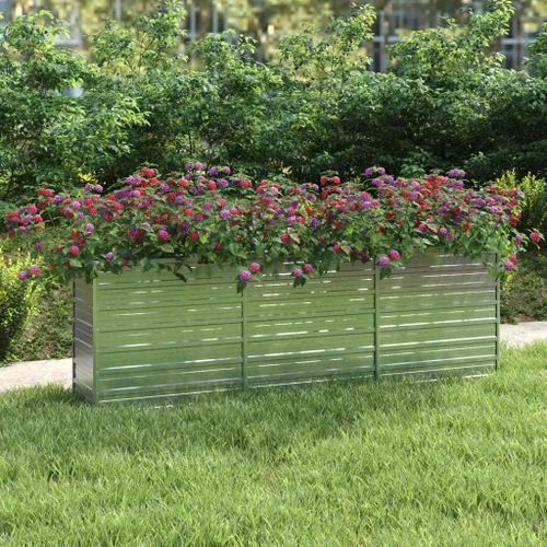 Miniatura 9 de Cama elevada para jardín, camas de jardín elevadas de metal para exteriores, camas de jardín elevadas galvanizadas para verduras, flores, hierbas