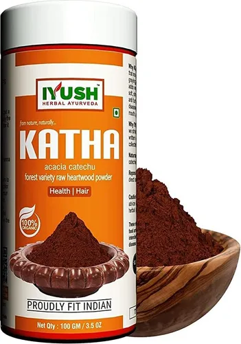 AZAZ Herbal Ayurveda Organic Katha Powder para el color del cabello, Katha Powder para cabello marrón, Katha Powder para el crecimiento del cabello,