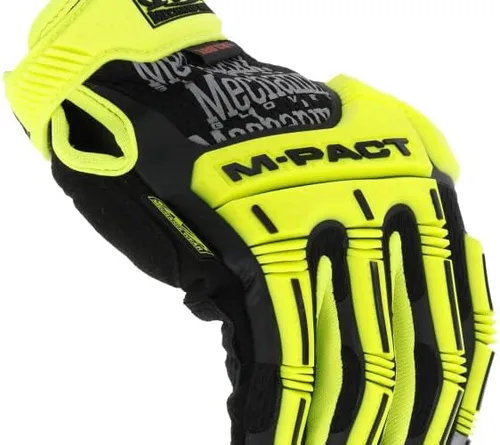 Miniatura 2 de Mechanix Wear Talla 8 M-Pact E5 Armortex y TrekDry y D3O Guantes resistentes a cortes de alta visibilidad, amarillo fluorescente y negro, pequeño