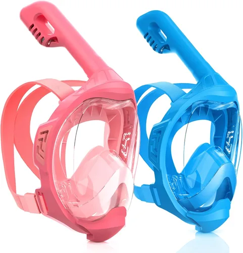 Miniatura 8 de Kids Full Face Snorkel Mask, Snorkeling Gear for Kids, Kids Scuba Mask and Snorkel, Diving Mask, Snorkeling Set, 180 Degree Panoramic View Anti-Fog