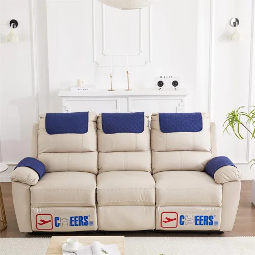 Miniatura 12 de 3 fundas reclinables, fundas de brazo de sherpa para silla reclinable con bolsillos de almacenamiento, funda para reposacabezas para silla