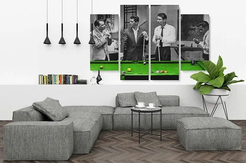 Miniatura 5 de Blaze Canvas Rat Pack Playin Pool - Lienzo decorativo para pared (3 piezas, mediano)