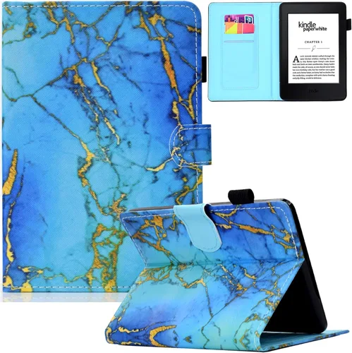 Miniatura 15 de Funda para Kindle Paperwhite, de piel sintética, con ranuras para tarjetas, con tapa de apagado y encendido automático para Amazon Kindle Paperwhite